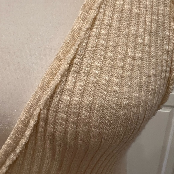 Anthropologie Eri + Ali Boho Ivory Fringe Sleeveless Tank Top - Picture 6 of 6